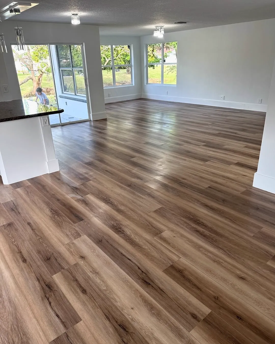 Laminate flooring installed by D'Landra Wooden Floors in South Florida