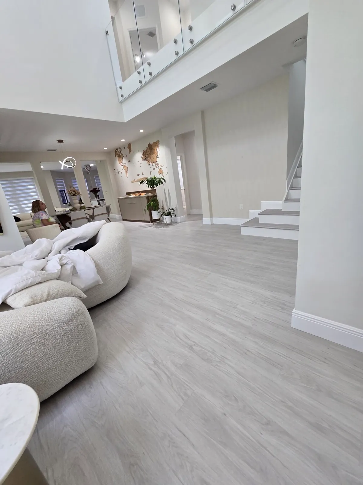 Luxury vinyl plank flooring installed by D'Landra Wooden Floors in South Florida