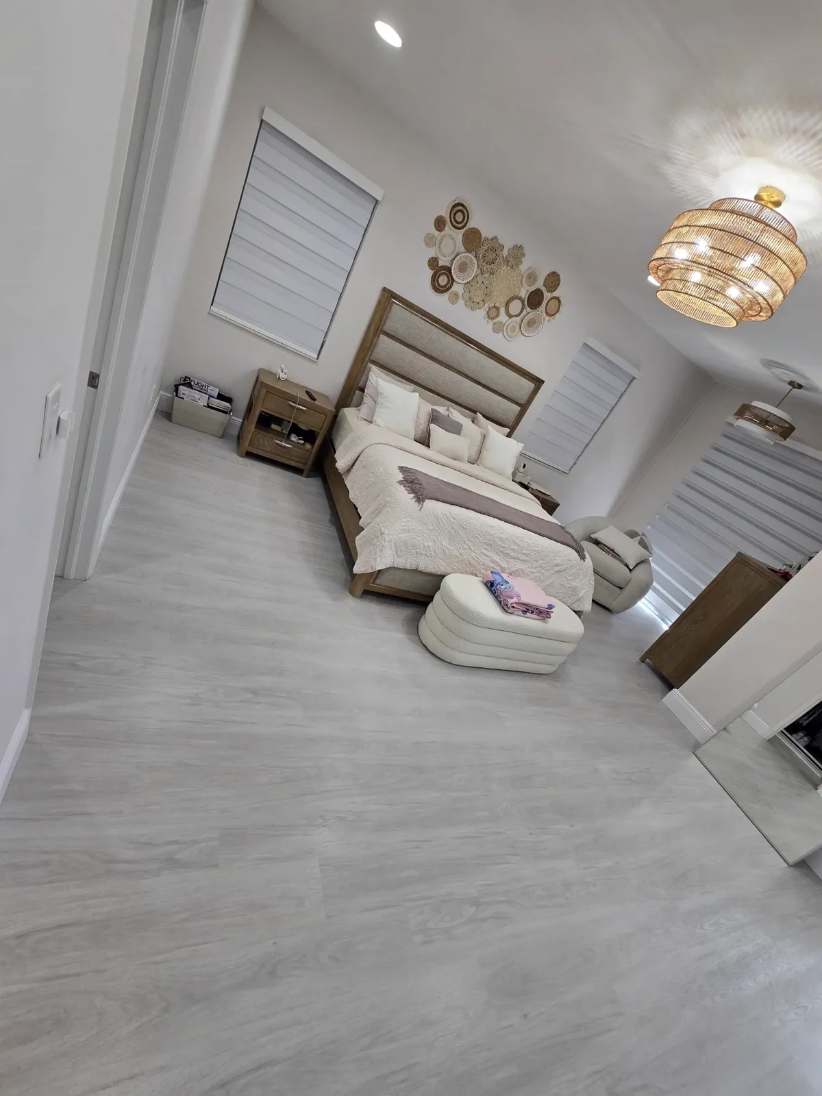 Luxury vinyl plank flooring installed by D'Landra Wooden Floors in South Florida