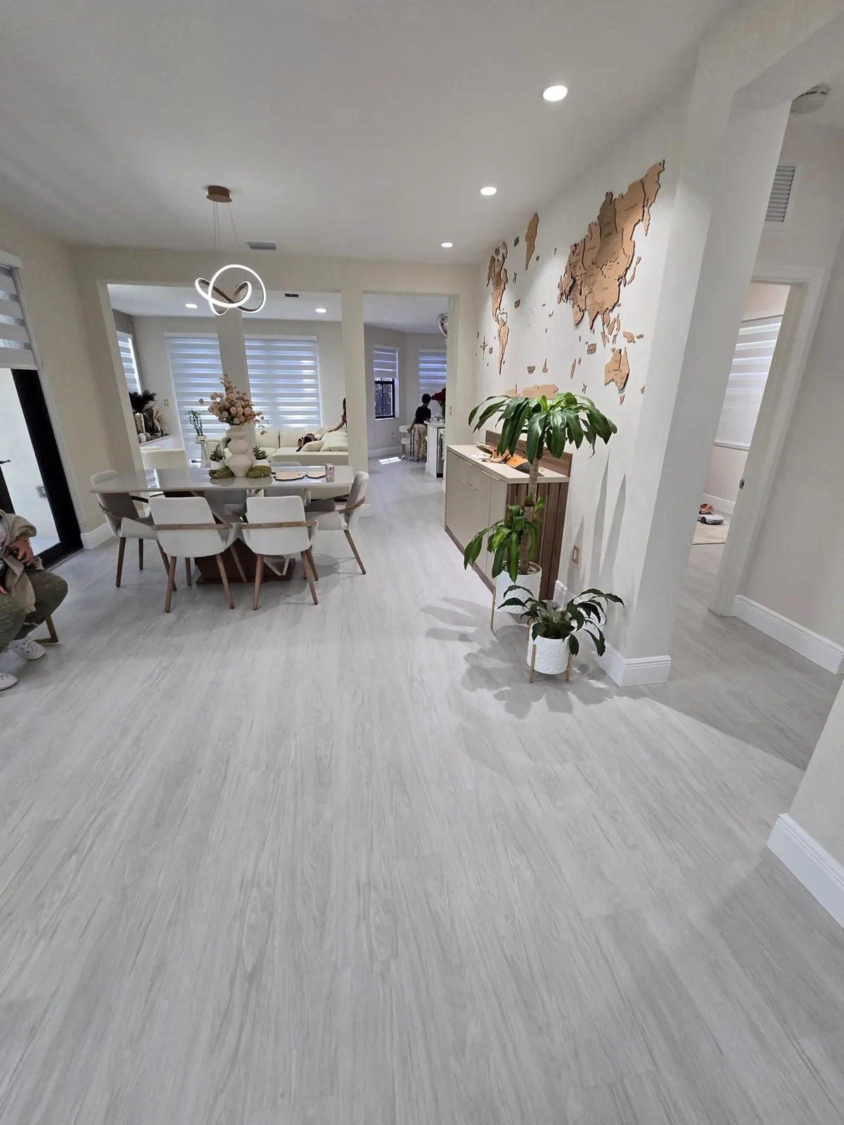 Luxury vinyl plank flooring installed by D'Landra Wooden Floors in South Florida